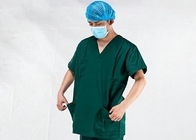 โรงพยาบาลใช้ชุดขัดศัลยกรรมทางการแพทย์แขนสั้นคอวีคอตตอน 100%