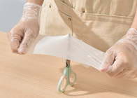 ถุงมือยางทางการแพทย์แบบใช้แล้วทิ้งผงยางยืดใสปลอดสารป้องกันเกรดอาหาร