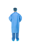 เสื้อแล็บนอนวูฟเวนสีน้ำเงินชุดทิ้งชุดโรงพยาบาล Unisex ชุดคลุมทางการแพทย์