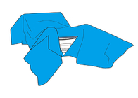 ผ้าม่านผ่าตัดนรีเวชวิทยาแบบใช้แล้วทิ้งสีฟ้าขนาด 230 * 330 ซม. หรือปรับแต่ง