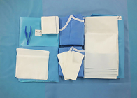 ขั้นตอนการผ่าตัดคลอด SMS SPP Sterile Green C-Section Surgical Pack Lamination Patient Disposable Custom