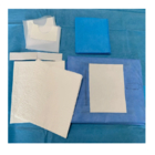 กล่องกระดาษแต่ละกล่องชุดผ่าตัดแบบใช้แล้วทิ้งนอนวูฟเวนสีน้ำเงิน/เขียว/ขาว