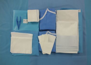ศัลยแพทย์ซีซาร์ชุดผ่าตัดแบบใช้แล้วทิ้งรวมผ้าไม่ทอ C Section Drape