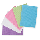 ผ้ากันเปื้อนทันตกรรมกระดาษเยื่อไม้พร้อมฟิล์ม PE น้ำผ้าไม่ทอกันน้ำใช้ครั้งเดียว