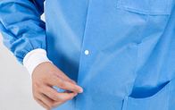เสื้อห้องปฏิบัติการทางการแพทย์แบบใช้แล้วทิ้งแขนยาวข้อมือยางยืด Unisex