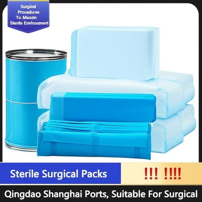 แพ็คผ่าตัดครั้งเดียวที่ไม่มีลาเท็กซ์ พร้อมเย็บด้วยเสียงฉาย และจํานวนแพ็ค 1/30/50 CTN สําหรับวิธีการ sterile