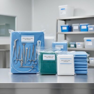 Sterile Surgical Packs in Various Sizes with Multiple Sterilization Methods and Disposable Patient Drapes